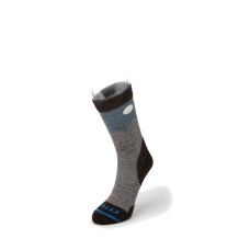 FITS Light Hiker – Crew Socks, Padded Wool Sock, Chestnut/Stormy Weather, L