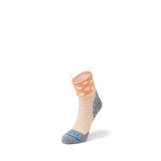 FITS Women’s Performance Trail Quarter Socks, Natural/Cadmium Orange, L