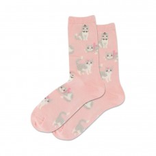 Hotsox Women's Fuzzy Cat Socks 1 Pair, Blush, Women's 4-10 Shoe