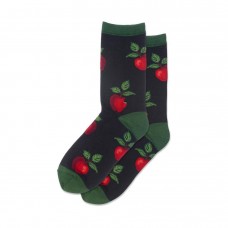 Hotsox Women's Apples Socks 1 Pair, Black, Women's 4-10 Shoe