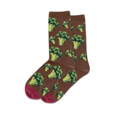 Hotsox Women's Broccoli Socks 1 Pair, Brown, Women's 4-10 Shoe