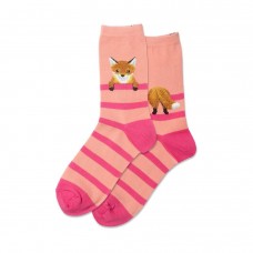 Hotsox Women's Fuzzy Fox Socks 1 Pair, Blush, Women's 4-10 Shoe