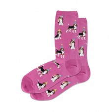 Hotsox Women's Party Beagle Socks 1 Pair, Pink, Women's 4-10 Shoe