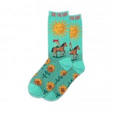 Hotsox Women's The Sun Tarot Socks 1 Pair, Spearmint, Women's 4-10 Shoe