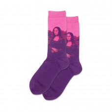 Hotsox Women's Mona Lisa Pop Socks 1 Pair, Pink, Women's 4-10 Shoe