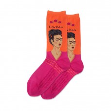 Hotsox Women's Frida Kahlo Socks 1 Pair, Orange, Women's 4-10 Shoe