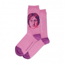 Hotsox Women's John Lennon Portrait Socks 1 Pair, Pink, Women's 4-10 Shoe