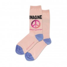 Hotsox Women's John Lennon Imagine Socks 1 Pair, Blush, Women's 4-10 Shoe