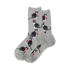 Hotsox Women's Reindeer Cat Socks 1 Pair, Grey Heather, Women's 4-10 Shoe