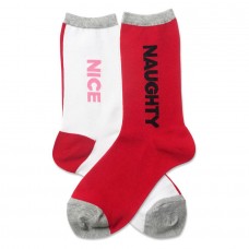 Hotsox Women's Naughty And Nice Socks 1 Pair, Red, Women's 4-10 Shoe