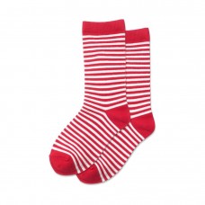 Hotsox Kid's Holiday Stripe Socks 1 Pair, Red, Large/X-Large