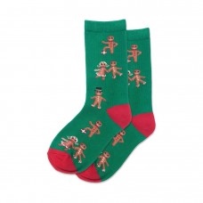 Hotsox Kid's Gingerbread Cookies Socks 1 Pair, Green, Large/X-Large