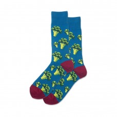 Hotsox Men's Broccoli Socks 1 Pair, Teal, Men's 8.5-12 Shoe