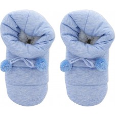 K. Bell Unisex Soft & Dreamy Puffy Jerse Socks 1 Pair, Soft Blue Heather, Medium/Large