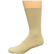 Carolina Ultimate Diabetic Non-Binding Tube Crew Socks 2 Pair, Khaki, Women's 6-9