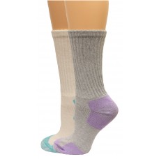 Carolina Ultimate Ladies Crew Work Socks 2 Pair, White/Mint/Grey/Lilac, Women's 6-9