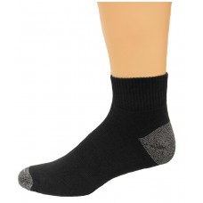 Carolina Ultimate Men's Quarter Work Socks 3 Pair, Black, Men's 9-13