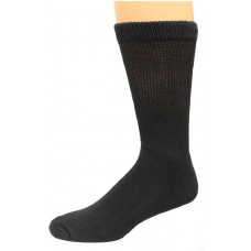 Carolina Ultimate Diabetic Non-Binding Crew Socks 2 Pair, Black, Men's 13-16