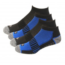 Columbia Low-Cut Mesh Top Arch Support Poly-Blend Socks 6 Pair, M10-13, Black/Blue