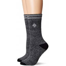 Columbia Medium Weight Thermal  Socks, Black  , W 9-11 Women Shoe Size 4-10, 2 Pair