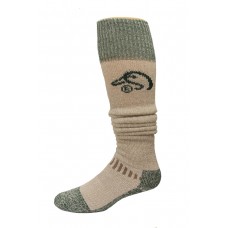 Ducks Unlimited Wool Blend Wader Socks, 1 Pair, Tan/Green, Large, W 9-12 / M 9-13