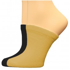 FeetPeople Premium Clog Socks 2 Pair, Nude/Black