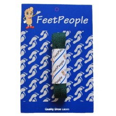 FeetPeople Flat Laces For Boots And Shoes, Hunter Green