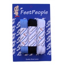 FeetPeople Flat Lace Bundle, 3 Pr, Panthers