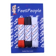 FeetPeople Flat Lace Bundle, 3 Pr, Browns