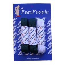 FeetPeople Flat Lace Bundle, 3 Pr, Jets