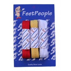 FeetPeople Flat Lace Bundle, 3 Pr, Chiefs
