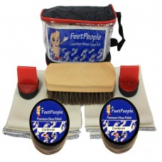 FeetPeople Premium Leather Care Kit with Travel Bag, Cordovan