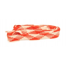 FootGalaxy High Quality Fat Laces For Boots And Shoes, Orange-White-Argyle