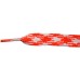FeetPeople Glow Flat Laces, Neon Orange Argyle