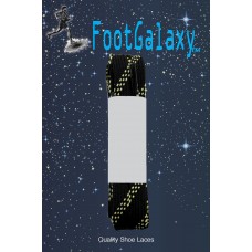 FootGalaxy Strong Flat Laces, Black Reinforced w/ Natural Kevlar