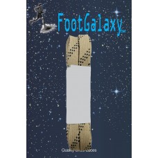 FootGalaxy Strong Flat Laces, Tan Reinforced w/ Black Kevlar