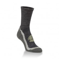 Hiwassee Lightweight Signature Mini Crew Socks 1 Pair, Olive/Charcoal, Large