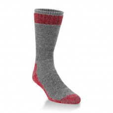 Hiwassee Heavyweight Hunting Boot Socks 1 Pair, Grey/Red, X-Large 