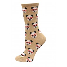 HotSox Smart Panda Socks, Hemp Heather, 1 Pair, Women Shoe 4-10