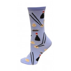 HotSox Dumplings Socks, Periwinkle, 1 Pair, Women Shoe 4-10