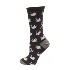 HotSox Origami Crane Socks, Black, 1 Pair, Women Shoe 4-10