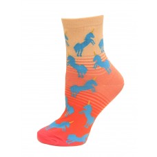 HotSox Unicorn Anklet Socks, Blush, 1 Pair, Women Shoe 4-10