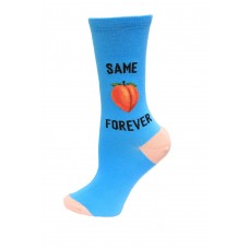 HotSox Same Peach Forever Socks, Light Blue, 1 Pair, Women Shoe 4-10