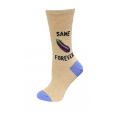 HotSox Same Eggplant Forever Socks, Natural Melange, 1 Pair, Women Shoe 4-10