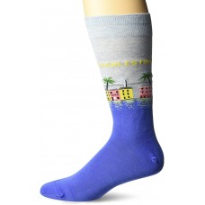 Hot Sox Men's Classic Fashion Crew Socks, Charleston (Blue Heather), Shoe Size: 6-12