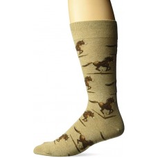 HotSox Mens Racing Horse Socks, Hemp Heather, 1 Pair, Mens Shoe 6-12.5