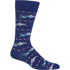 HotSox Mens Swimmers Socks, Dark Blue, 1 Pair, Mens Shoe Size 6-12.5