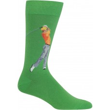 HotSox Mens Golfer Socks, Green, 1 Pair, Mens Shoe 6-12.5