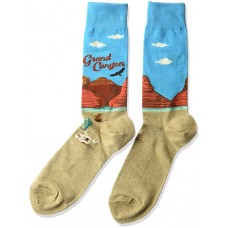 HotSox Mens Grand Canyon Socks, Light Blue, 1 Pair, Mens Shoe 6-12.5