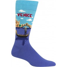 HotSox Mens Venice Socks, Light Blue, 1 Pair, Mens Shoe 6-12.5